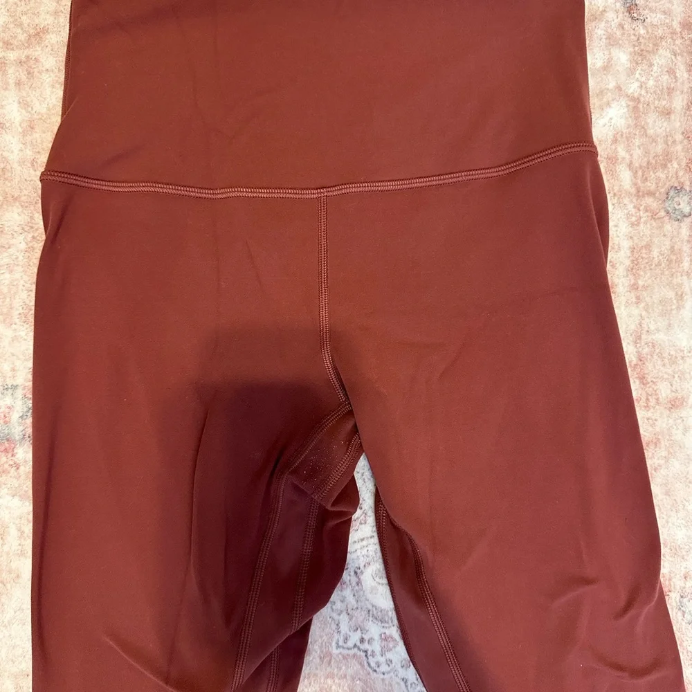 Lululemon Rust Red High-Waisted align Leggings - Picture 3 of 7